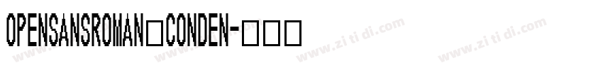 0penSansRoman Conden字体转换